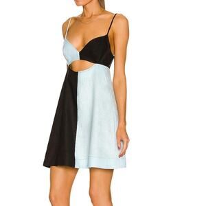 MATTHEW BRUCH Kimmie Colorblock Mini Dress